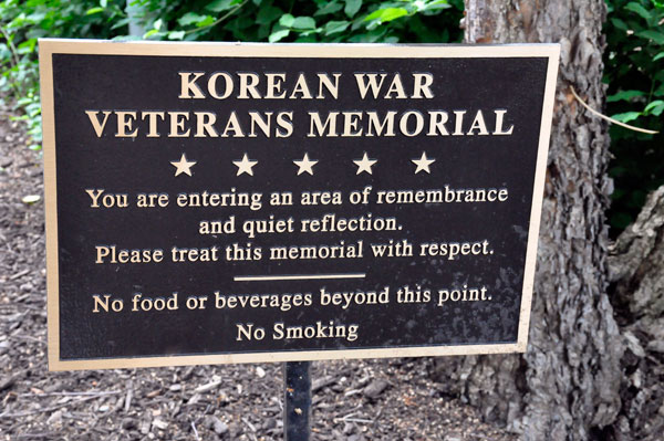 The Korean War Veterans Memorial plaque